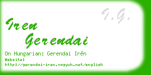iren gerendai business card